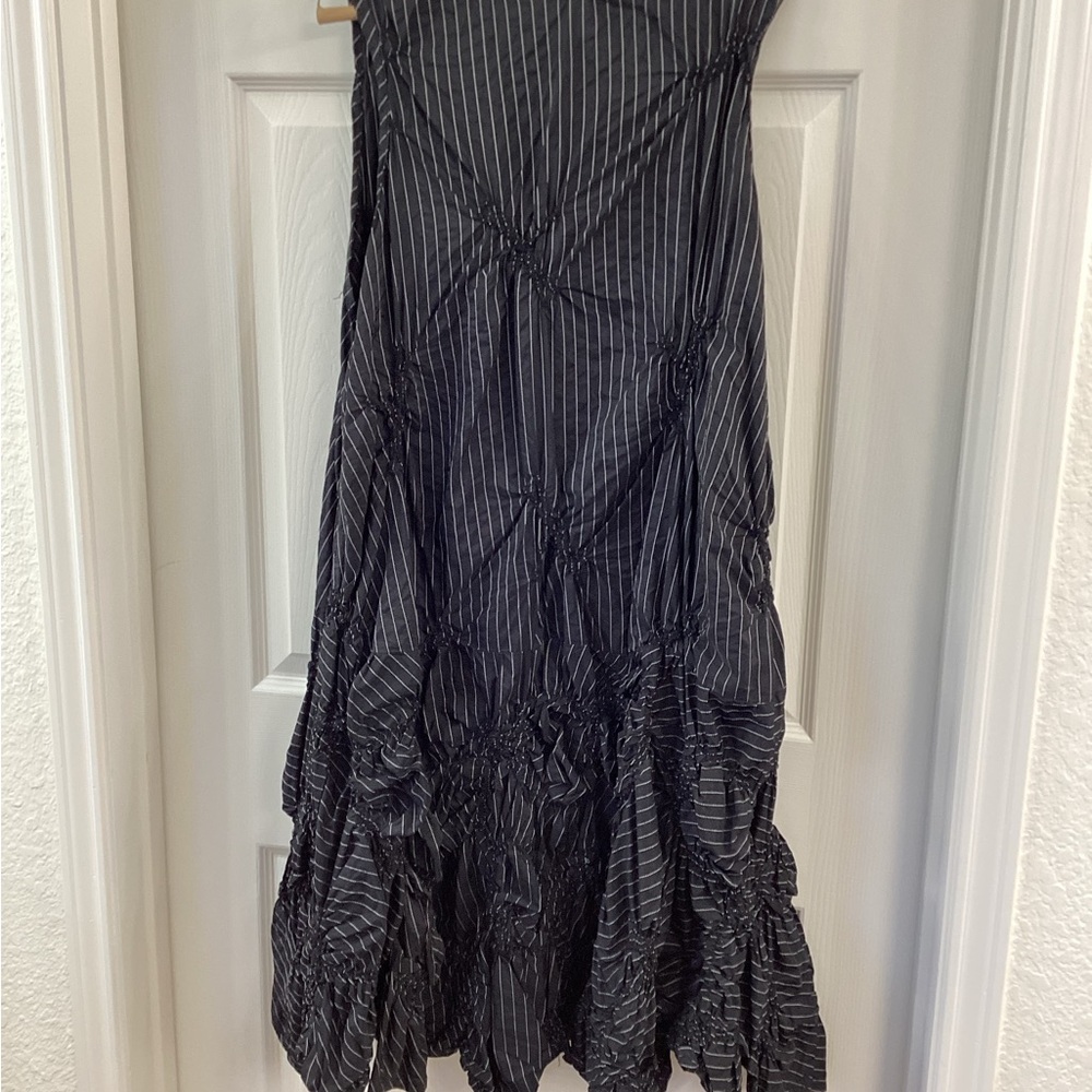 Architectural Black and White Striped Dress - Picture 5 of 5